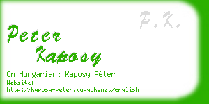 peter kaposy business card